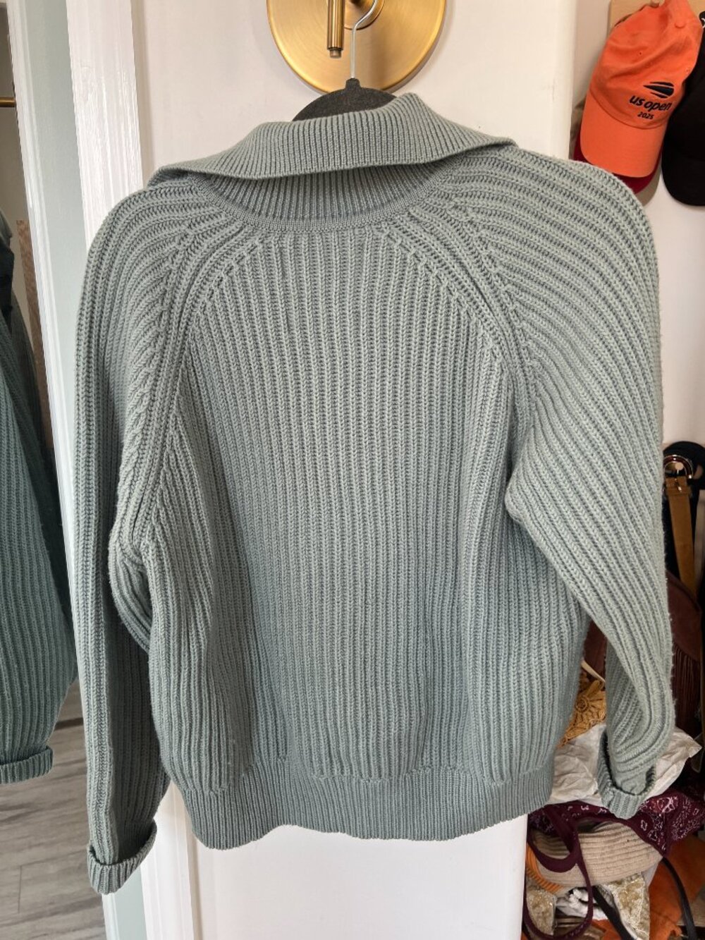 Mara Hoffman Rib Knit Henley Sweater – Sage Green | XXS (runs large) - Picture 2 of 5